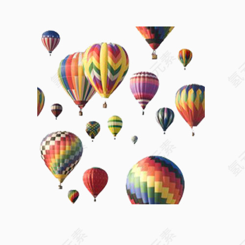 彩色热气球卡通装饰图案