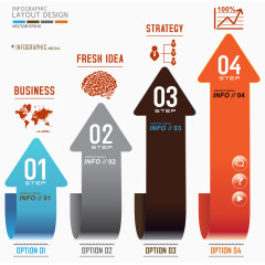 精美3D信息图表设计矢量素材