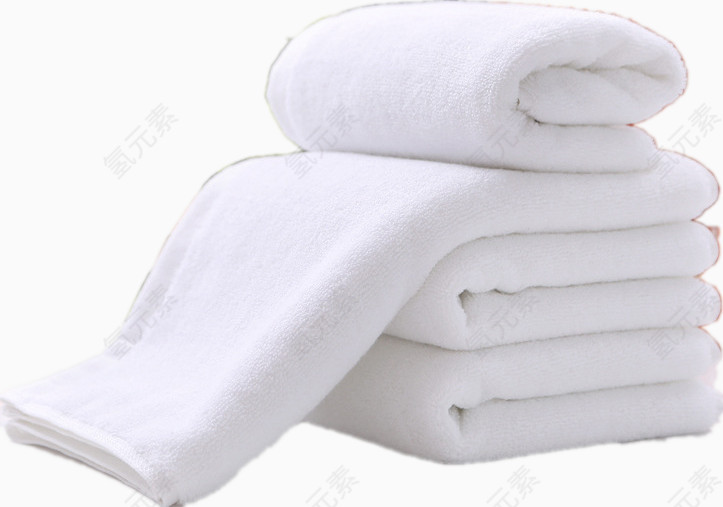 四条姿态各异的毛巾