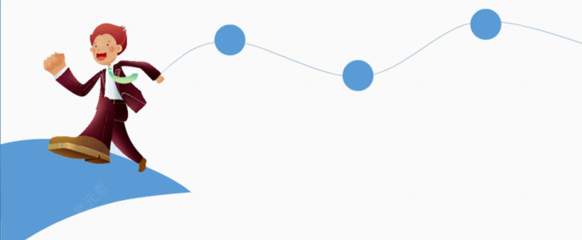 商务男士与折线图下载