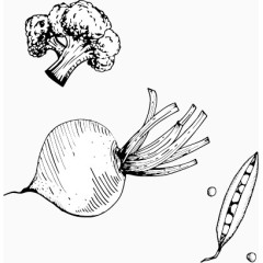 手绘蔬菜水果底纹矢量