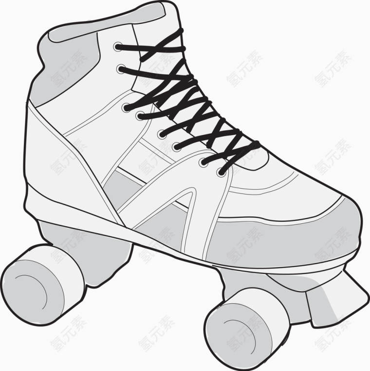 滑冰鞋图标矢量图