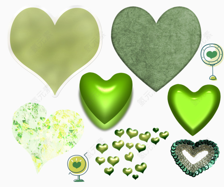 绿色爱心