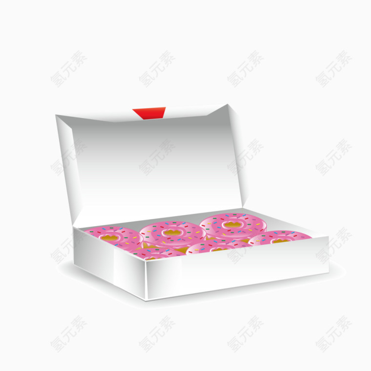盒子里的紫色甜甜圈