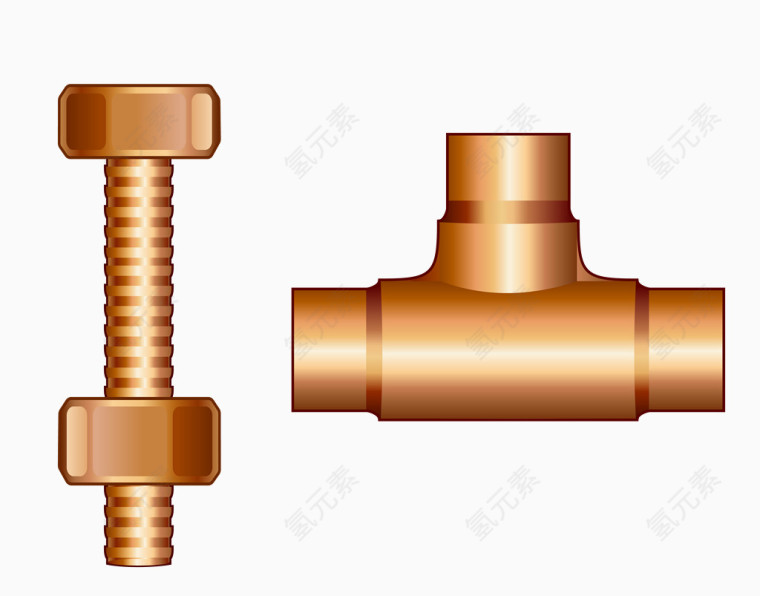 矢量螺丝螺母