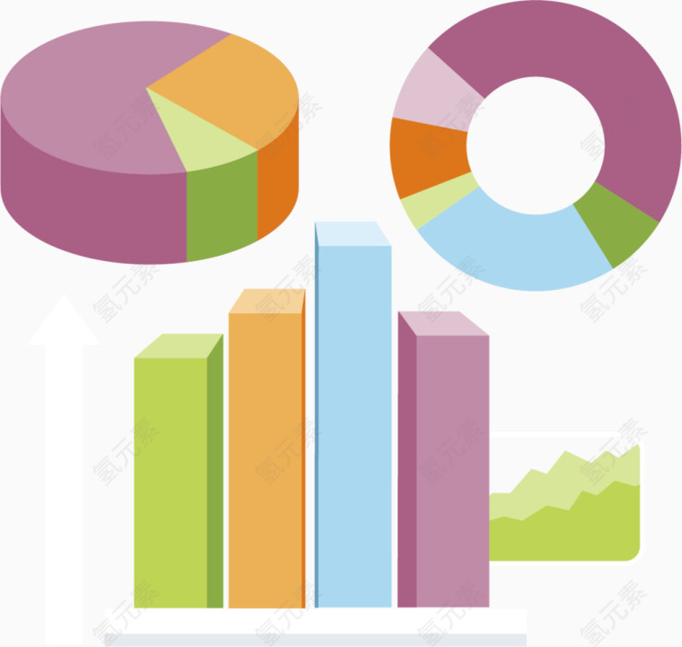 矢量彩色图表