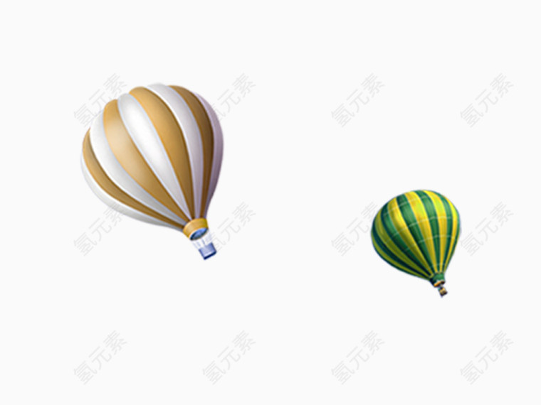 立体热气球漂浮装饰免费素材