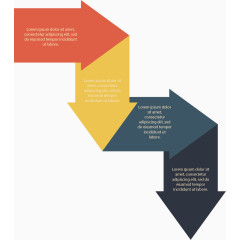 首尾相接箭头步骤素材