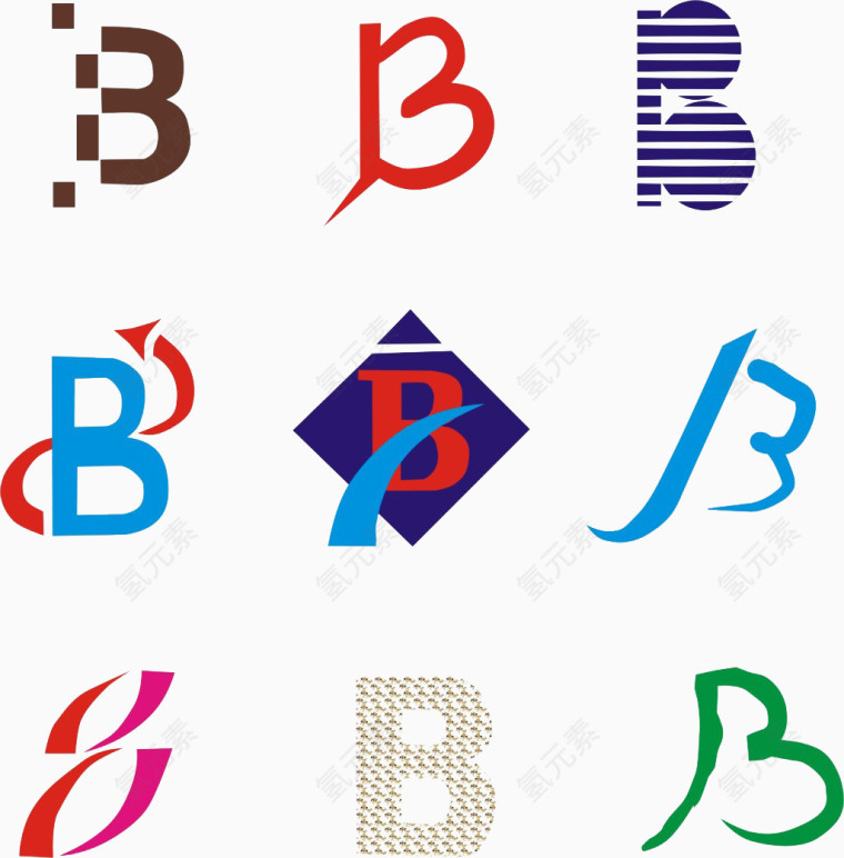 B字母元素设计