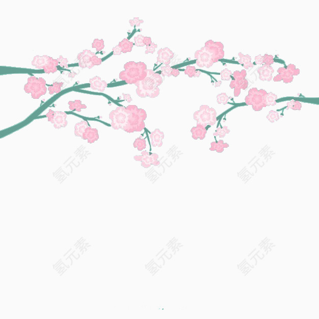 彩色的日本樱花