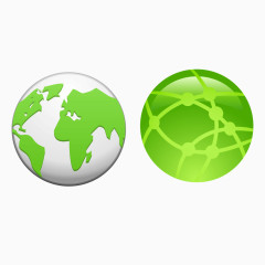 绿色质感球形地球