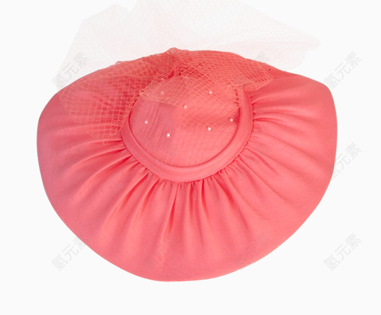 大粉红花帽子
