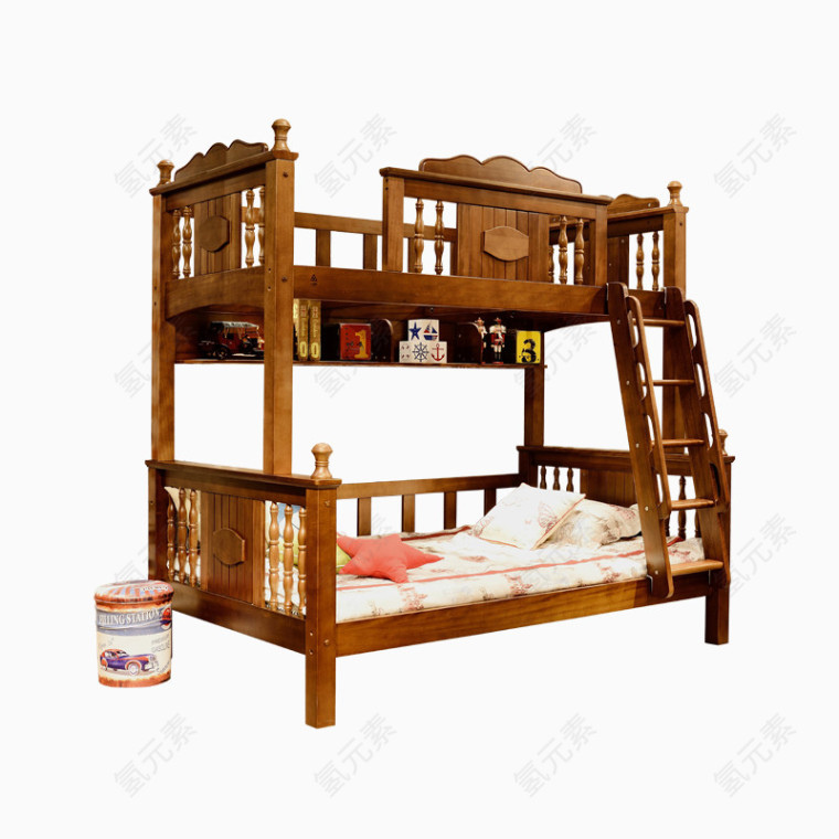 美式儿童高低床双层床