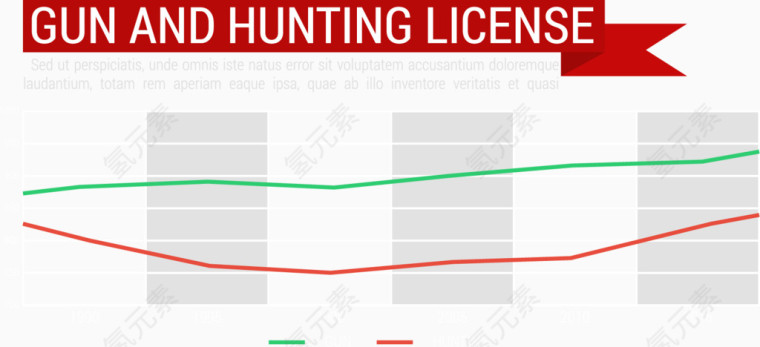 狩猎许可证信息图表矢量素材