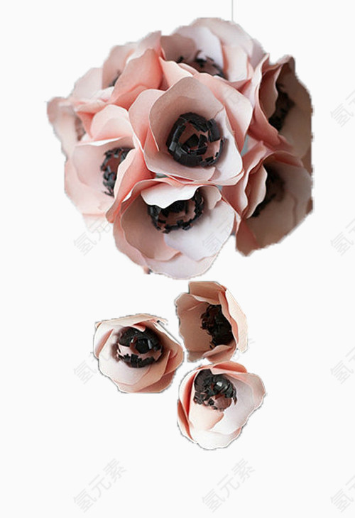 纸质粉色花朵