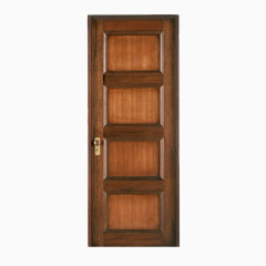 棕色四方格装饰的门