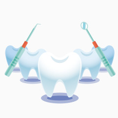 牙齿护理矢量素材