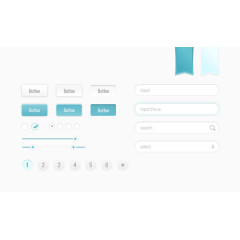 清新蓝色UI控件