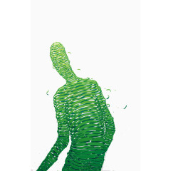 绿色人物旋转创意视觉设计