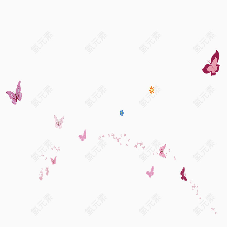 粉色蝴蝶免费素材
