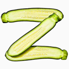Z型字母的黄瓜片