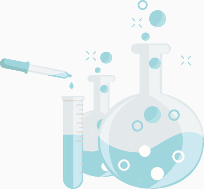 淡蓝色扁平科学研究烧瓶下载