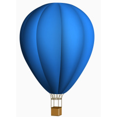 矢量热气球大蓝色