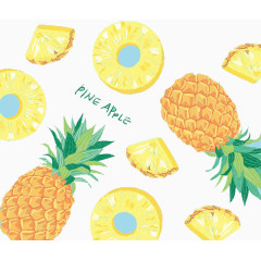 卡通菠萝背景图案