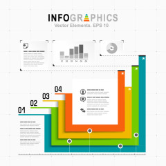 矢量PPT信息图表统计数据素材