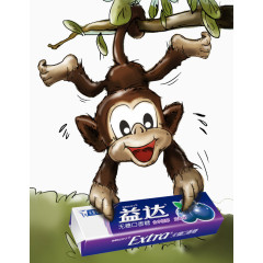 愚人节可爱猴子恶搞口香糖