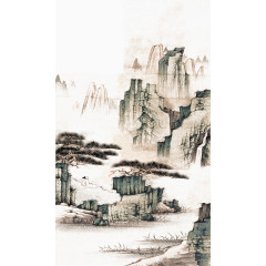 水墨山峰画