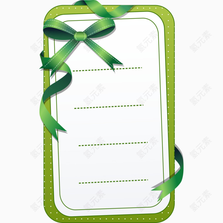 绿色花纹装饰信纸