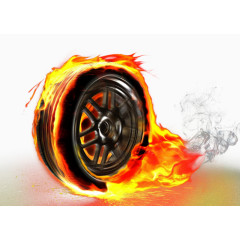 火焰轮胎素材图