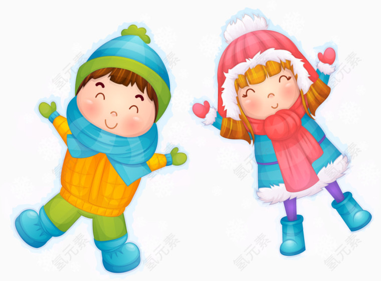 开心冬季温暖穿着小孩