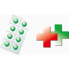 十字标志和药品