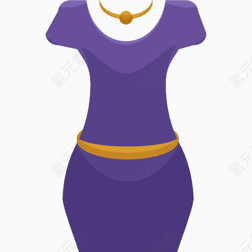 一个紫色的裙子