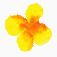 黄色花朵墨染