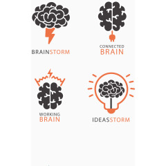 矢量手绘大脑