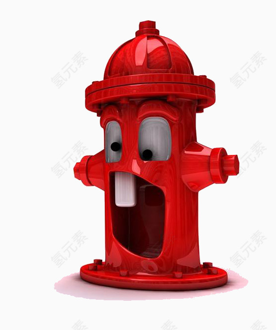 红色卡通消防栓