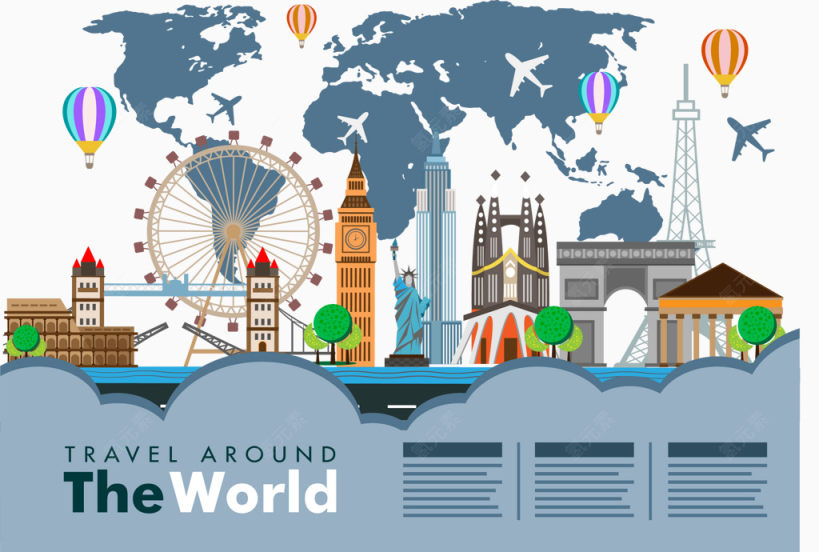 矢量图全球旅游下载
