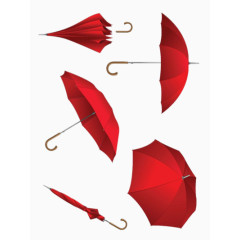 大红雨伞