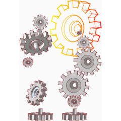 矢量手绘齿轮