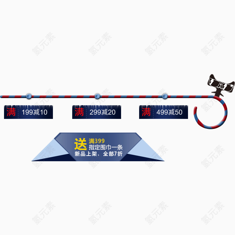 金属风格促销标签