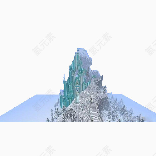冰雪城堡插画