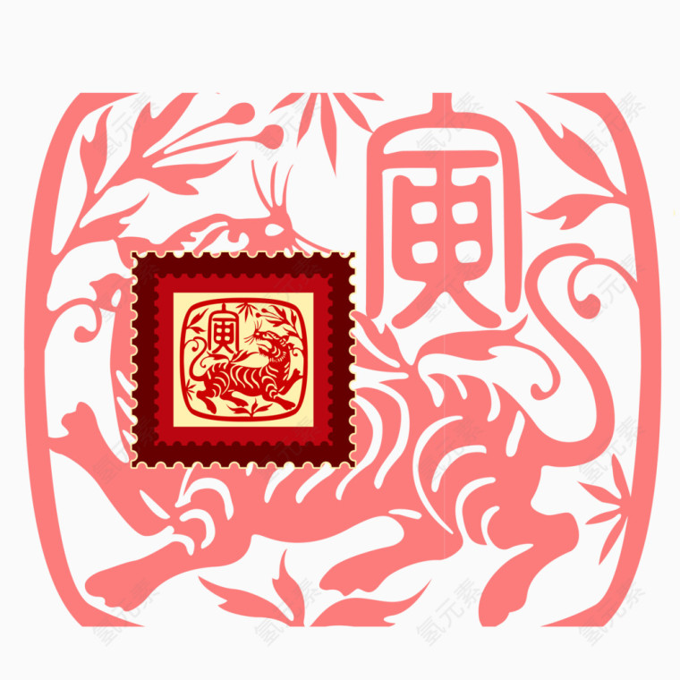 红色中国风节日图案装饰