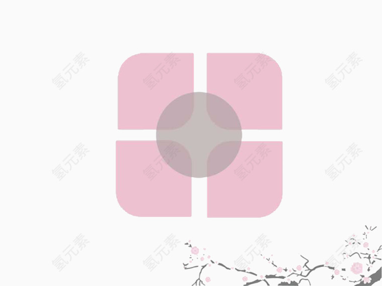 粉色梅花PPT模板