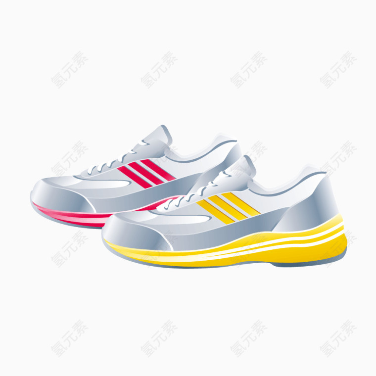 彩色质感运动鞋健身鞋
