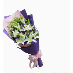 紫色包装百合花