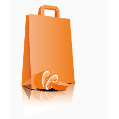 橙子手提袋矢量图