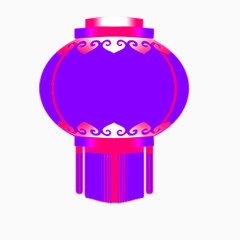 紫色鼠标绘制灯笼